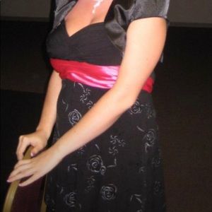Black and Pink Cocktail Dress
